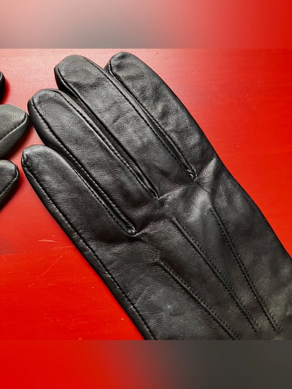 Ralph Lauren Black Leather Gloves